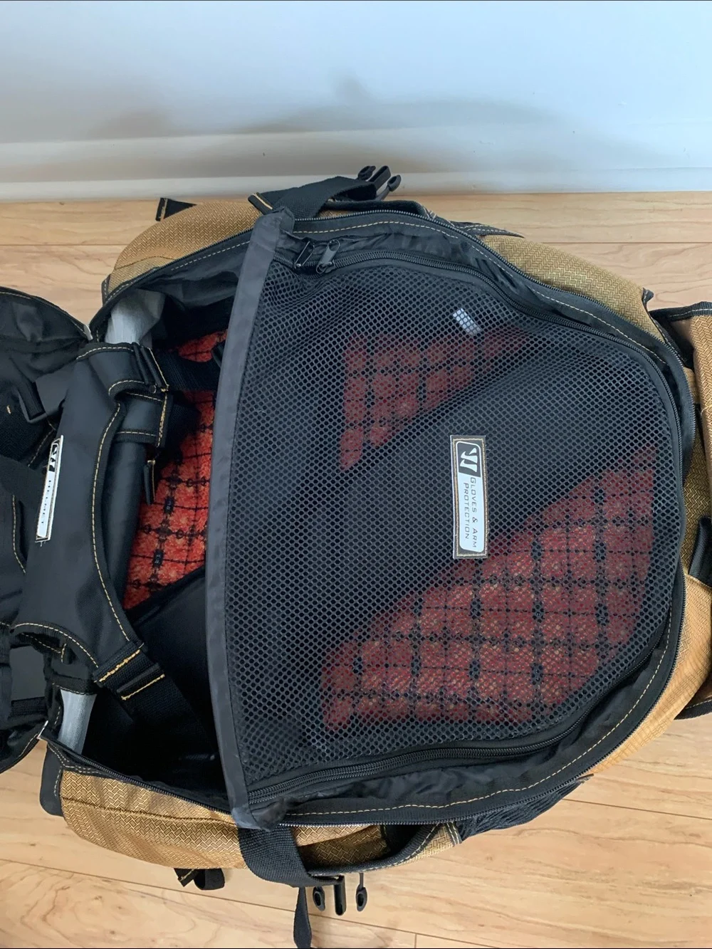 Warrior Jet Pack Max X -Lacrosse  Black & Gold Backpack